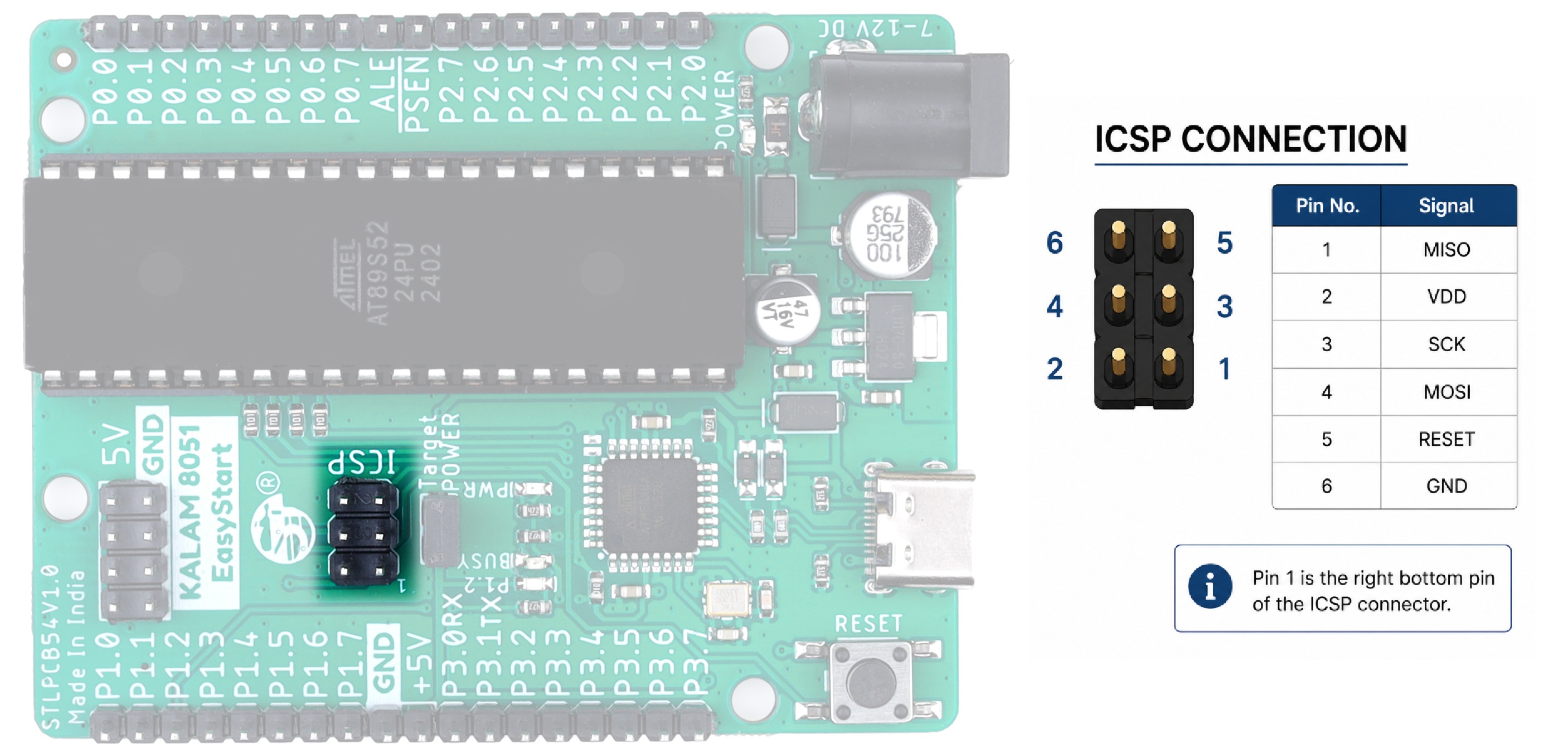 Kalam-8051-Easy-starter-ICSP-Connection
